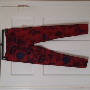 NWT FREE PEOPLE MOVEMENT BURGUNDY COMBO LEGGINGS SZ S